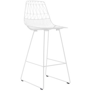 Arrow Wire Barchair White Grid Wire High Chair