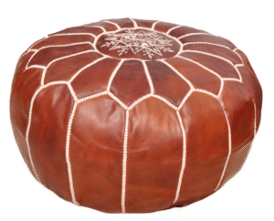 Brown Arabesque Pouf